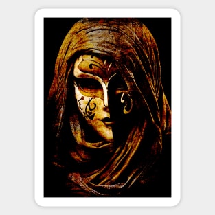 Venice Carnival. Mask Dark Secret Sticker